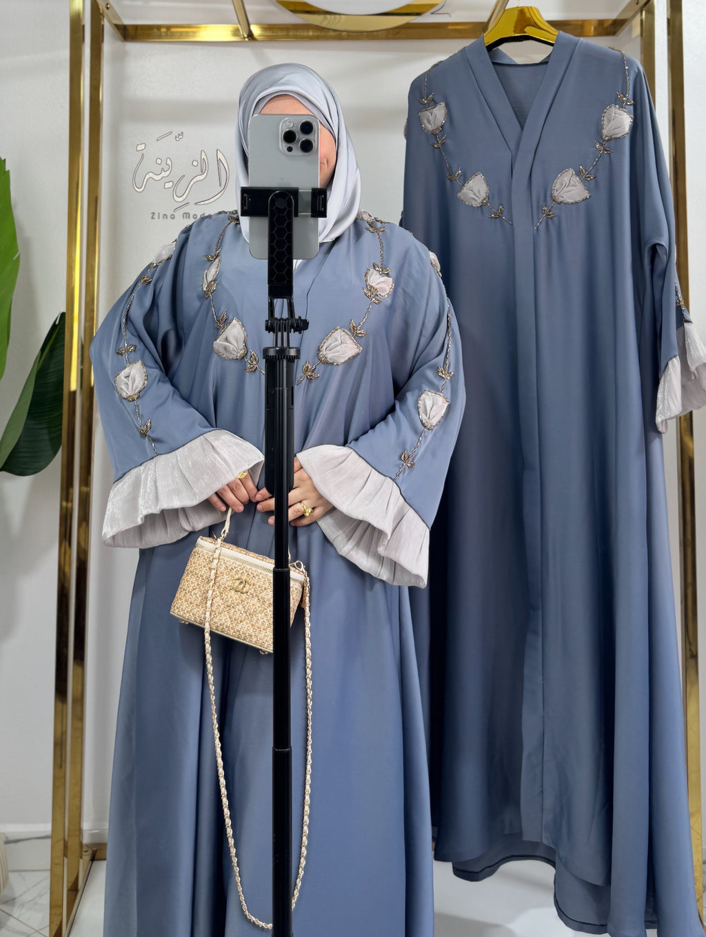 Abaya ALMAS gris