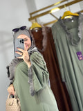 Abaya JOUMAN vert d’eau