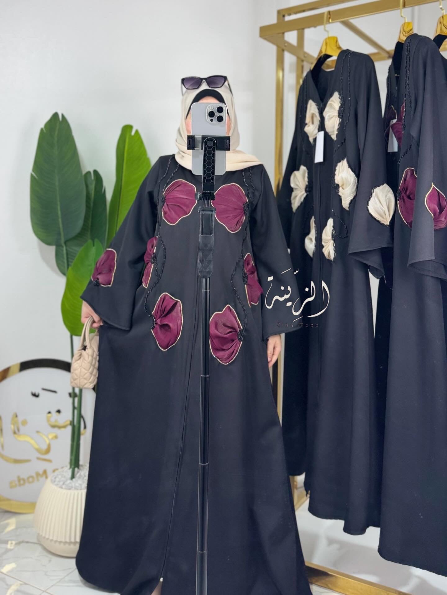 Abaya sultana grenat