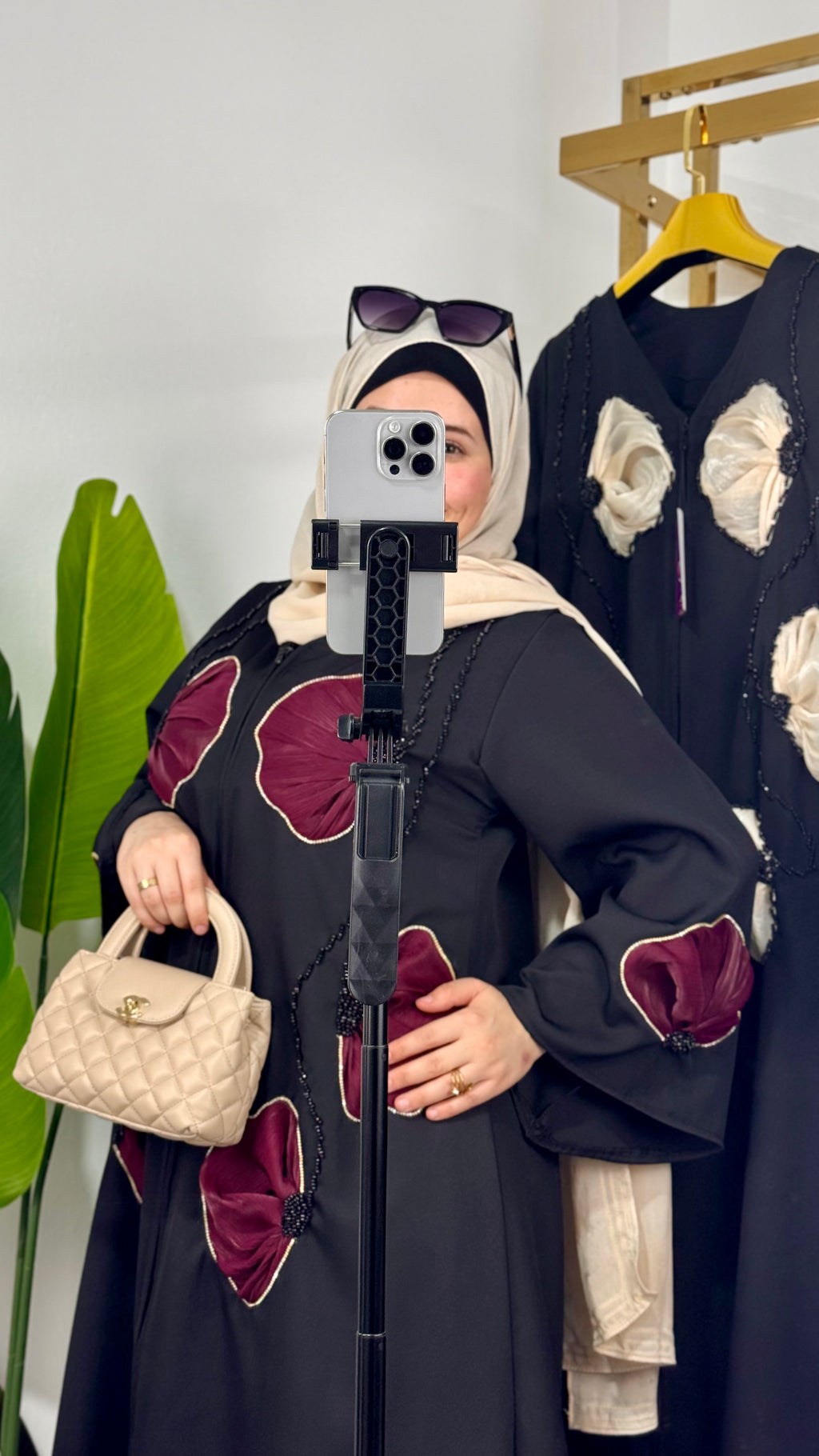 Abaya sultana grenat
