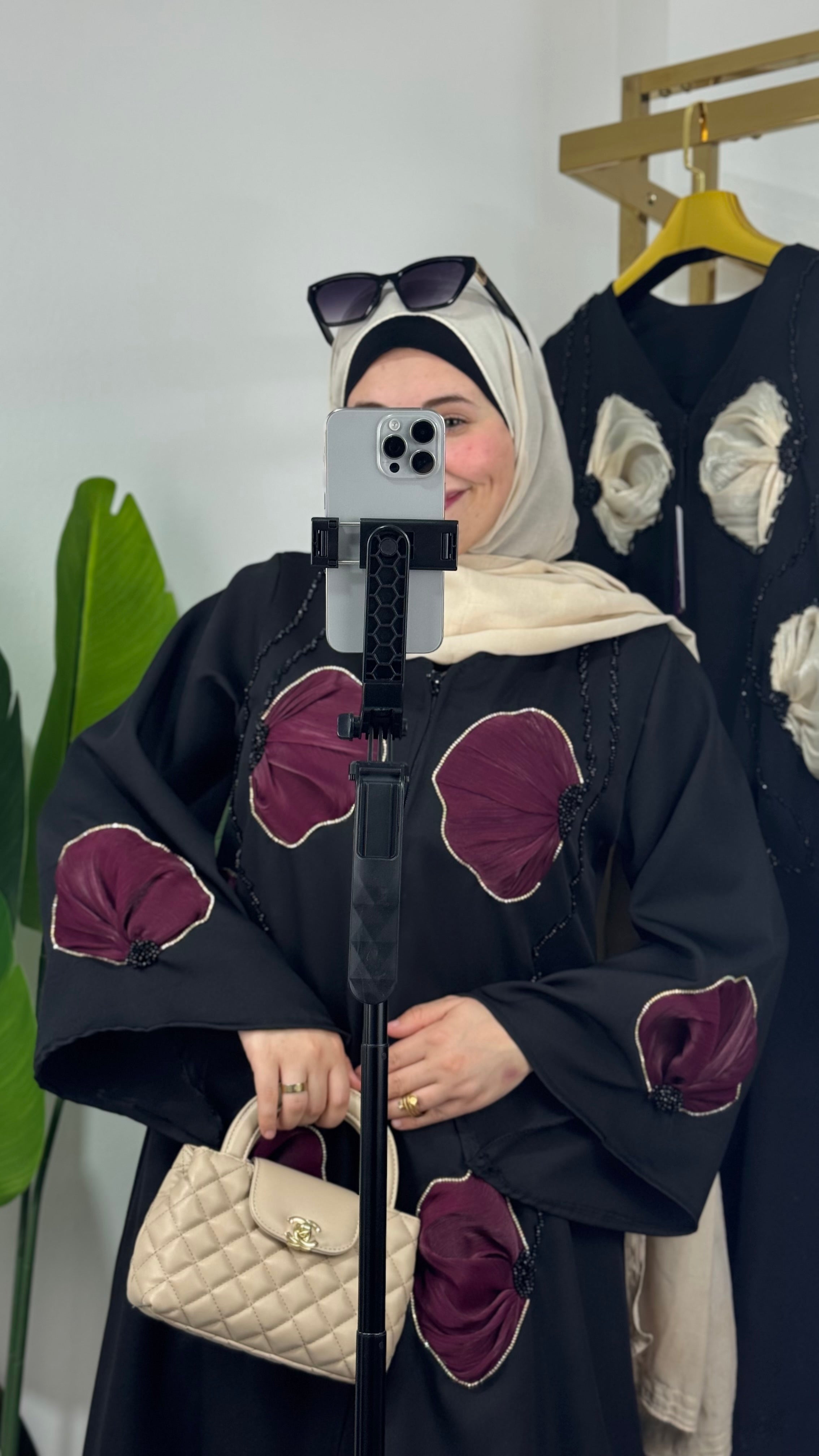 Abaya sultana grenat