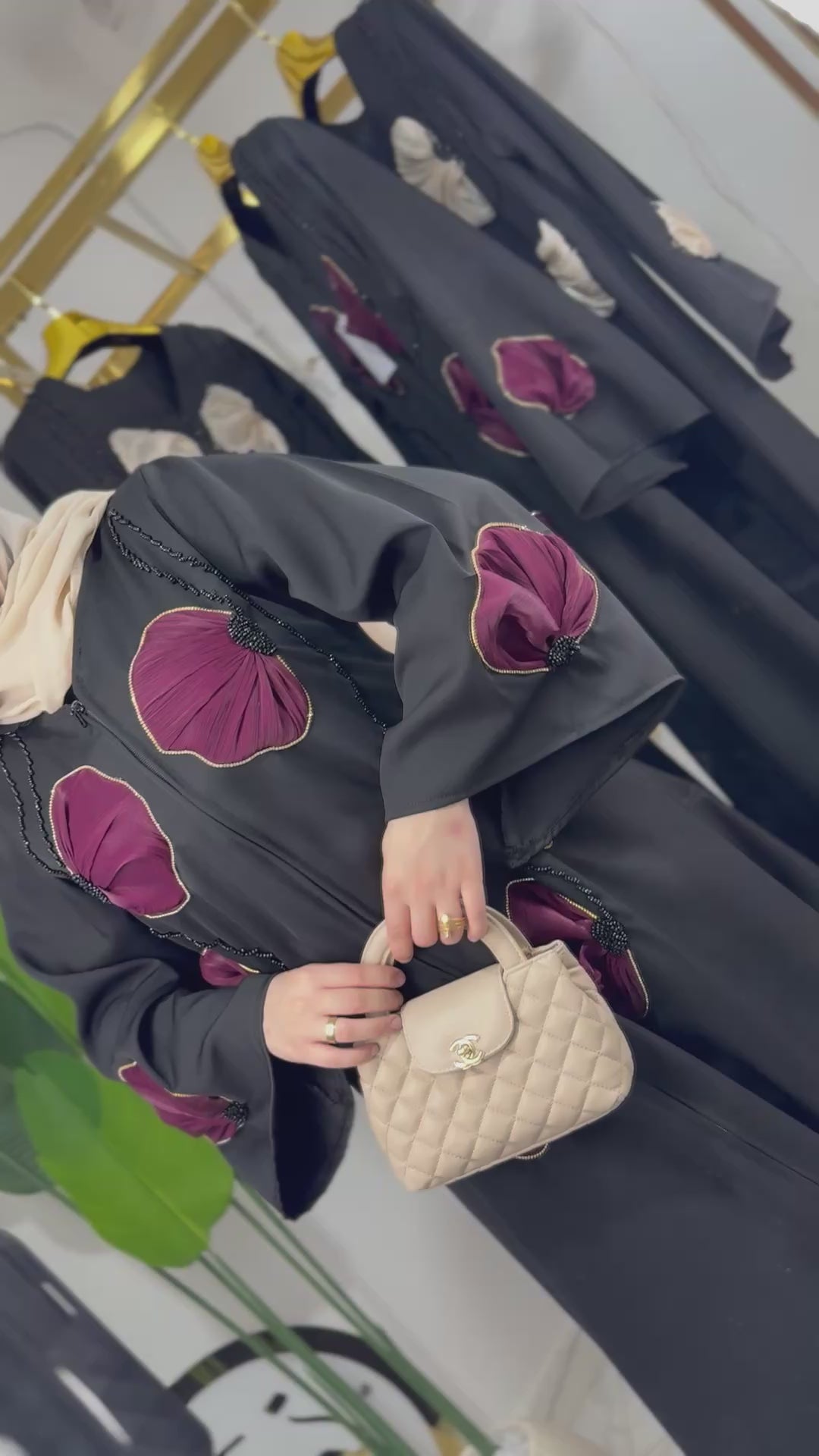 Abaya sultana grenat